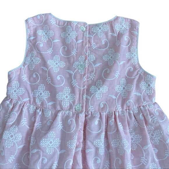NWT CandyHouse Little Girl A Line Formal Floral Embroidered Pink & White Dress - Picture 6 of 6